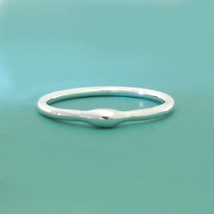 Sterling Silver Stacking Ring, Rain, 1.6 mm