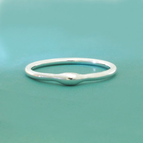 Sterling Silver Stacking Ring, Rain, 1.6 mm