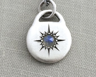 Rose Cut Labradorite Star Pendant or Necklace