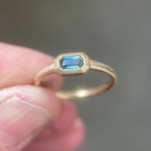 Australian Parti Sapphire Ring in 14k Yellow Gold image 4