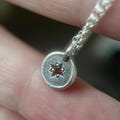 Tiny Star Birthstone Necklace or Pendant in Sterling Silver