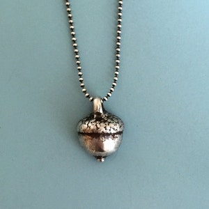 Sterling Silver Acorn Necklace: Nature Inspired Pendant