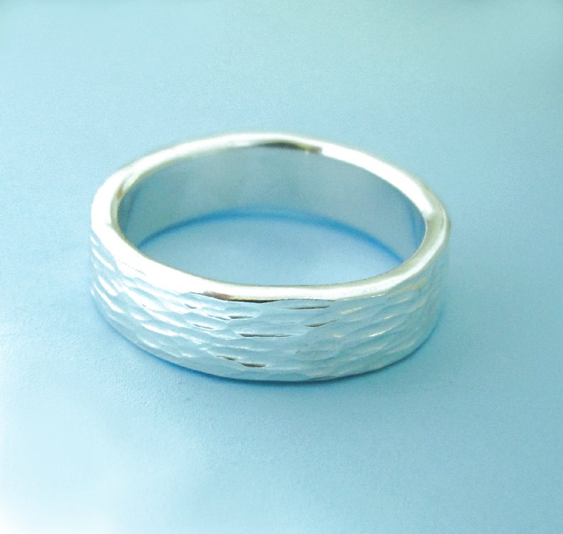 Ripple Wedding Ring in Sterling Silver image 2