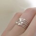 Rain Stacking Rings in Sterling, Set of Six 