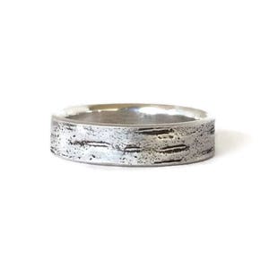 Birch Bark Ring in Sterling Silver 画像 2