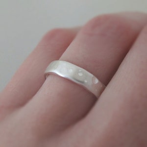 Recycled Sterling Silver Wedding Ring, Shoreline, Choose a Width image 3