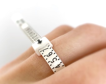 Ring Sizer, Adjustable Plastic Ring Size Finder