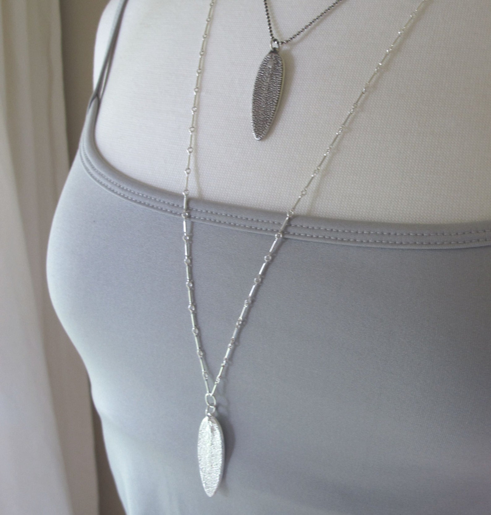 Sage Leaf Necklace in Sterling Silver Last Minute Gift Free Etsy