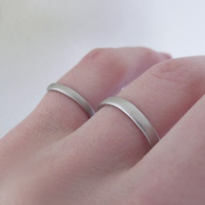 Palladium 950 River Wedding Band, Modern Organic Wedding Ring, Choose a Finish and Width image 5