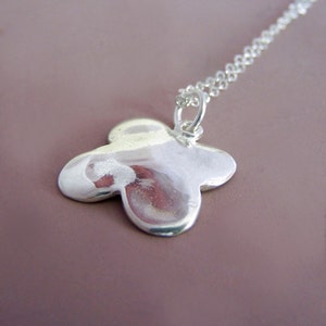 Hydrangea Flower Necklace in Sterling Silver, Last Minute Gift, Free Shipping, Gardening Gift image 3