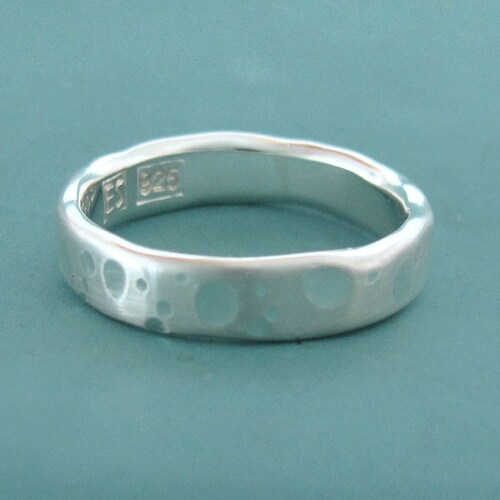 Recycled Sterling Silver Wedding Ring, Shoreline, Choose a Width