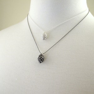 Pine Cone Necklace in Sterling Silver Small Fir, Free Shipping, Gardening Gift image 5