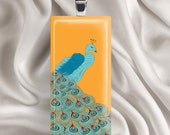 Vibrant Plumes - Glass Tile Pendant