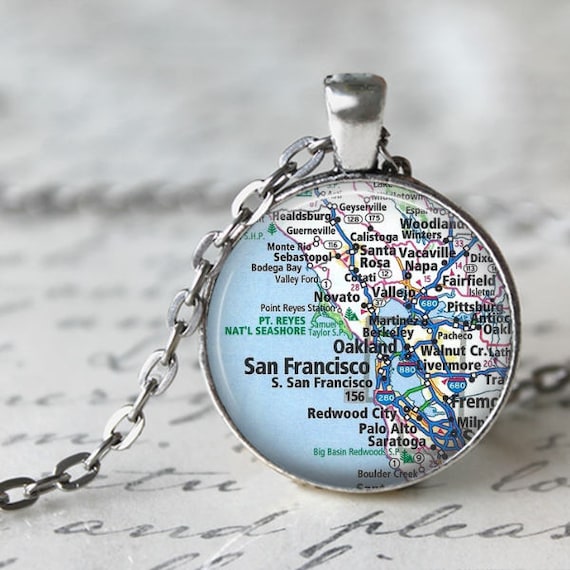 City Map Pendant Necklace or Key Chain Custom Personalized Etsy