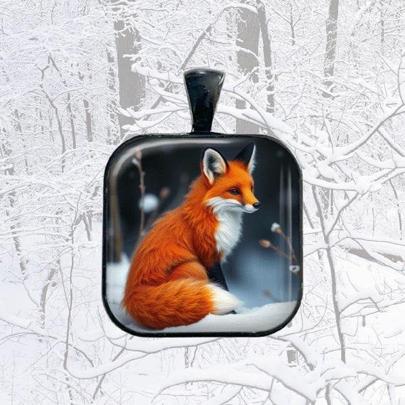 Fox Necklace, Fox Pendant, Fox Key Chain, Fox Jewelry, Fox Image