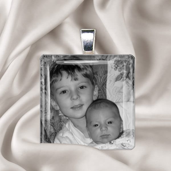 Personalized Pendant Neckace - Custom Photo Glass Tile Pendant