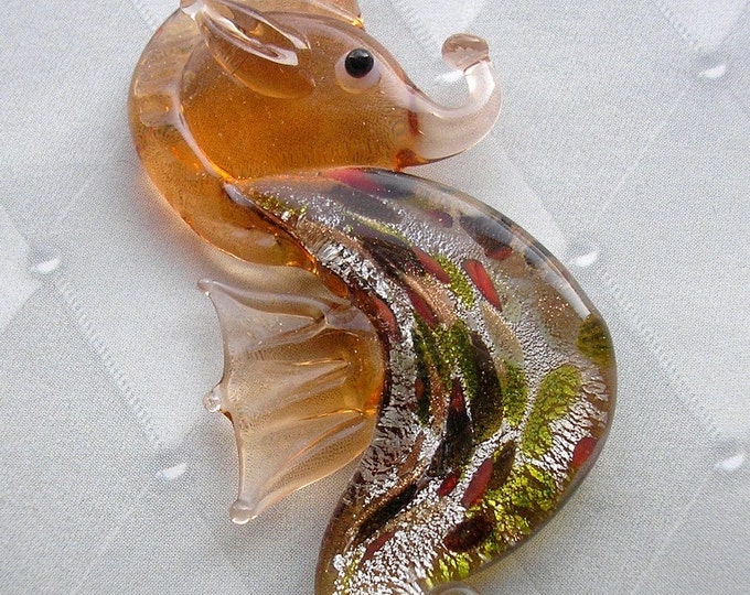 Glass Seahorse Pendant Etsy