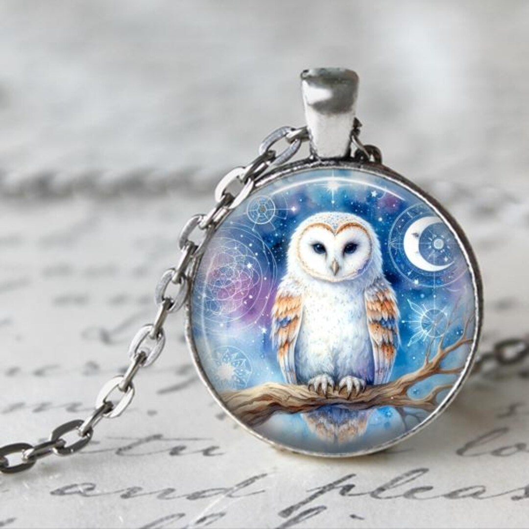 Owl Necklace, Owl Pendant, Owl Key Chain, Mystical Owl