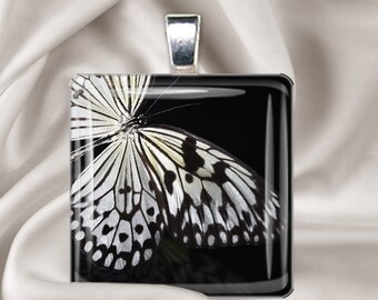 Butterfly Wing Pendant - Glass Tile Image Pendant