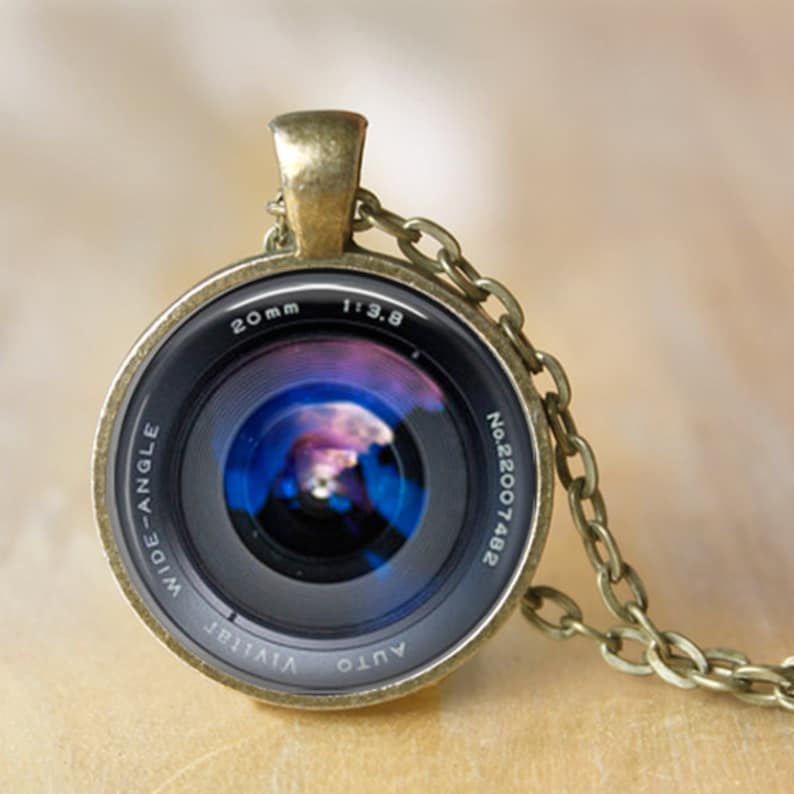 Behind the Camera Lens Pendant, Necklace or Key Chain - Choice of ...