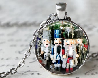 Christmas Nutcracker Pendant Necklace or Key Chain,Christmas Necklace,Christmas Key Chain,Nutcracker Necklace,Holidays, Nutcracker Key Chain