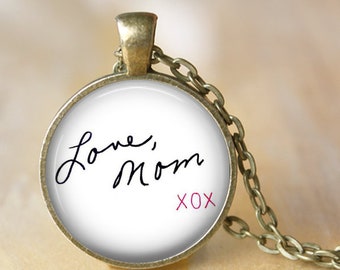 Personalized  Handwriting Pendant, Necklace or Key Chain - Custom writing, custom signature, child's writing, Mother's Day