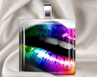 Taste the Rainbow - Glass Tile Pendant
