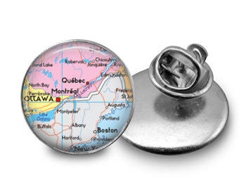 Custom Map Tie Tack or Lapel Pin -  Personalized for Dad or Wedding -  Men's Keepsake - Father's Day