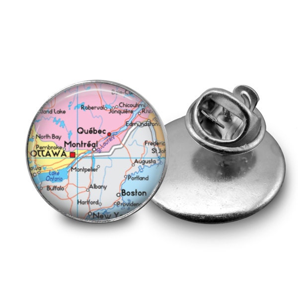 Custom Map Tie Tack or Lapel Pin -  Personalized for Dad or Wedding -  Men's Keepsake - Father's Day