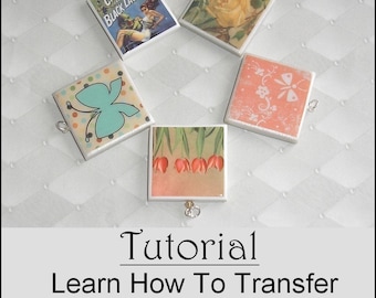 Tutorial - Learn How to Transfer Images onto Polymer Clay - Instant Download with a FREE Mixed Image Digital Collage Sheet