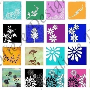 Colors of Nature Instant Download Digital Collage Sheet 1 Inch Squares image 4