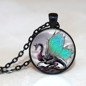 Winged Dragon Pendant, Necklace or Key Chain - Flying Dragon, Dragon Necklace, Dragon Keychain, Magical, Mystical, Fantasy, Dragon Jewelry