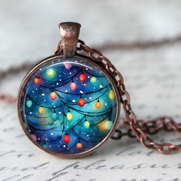 Christmas Lights Necklace