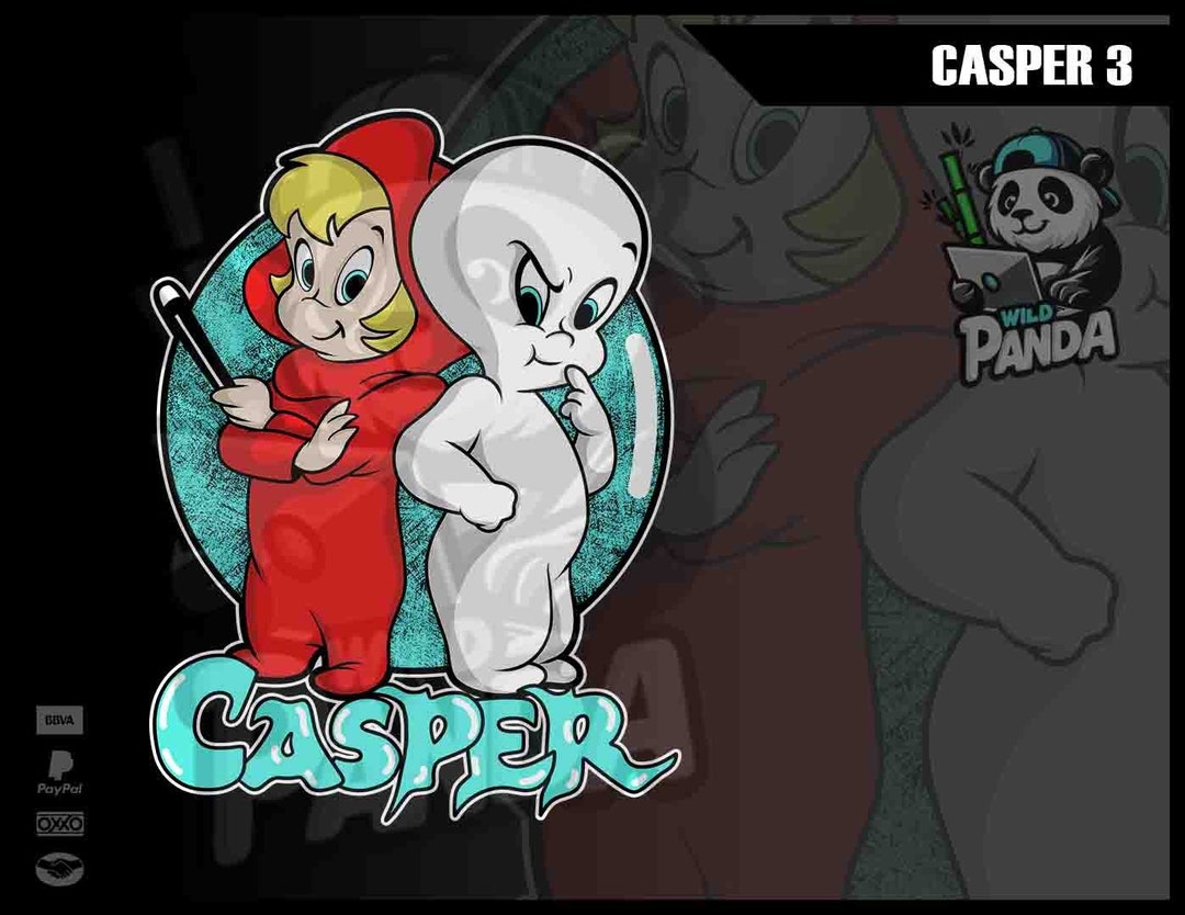 Casper Vector Image Png Dtf Dtg Editable - Etsy