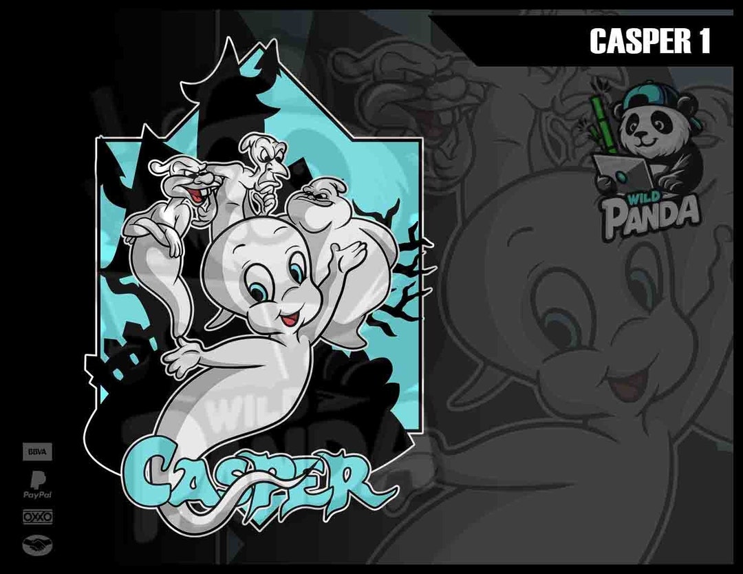 Casper Vector Image Png Dtf Dtg Editable - Etsy Israel