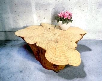Natural Handmade wooden coffee table live edge