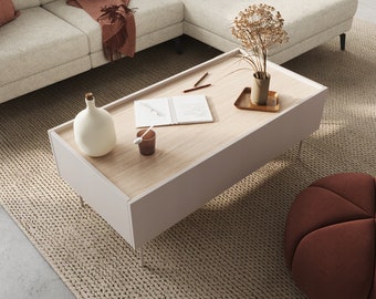 Modern Rectangular coffee table with drawers