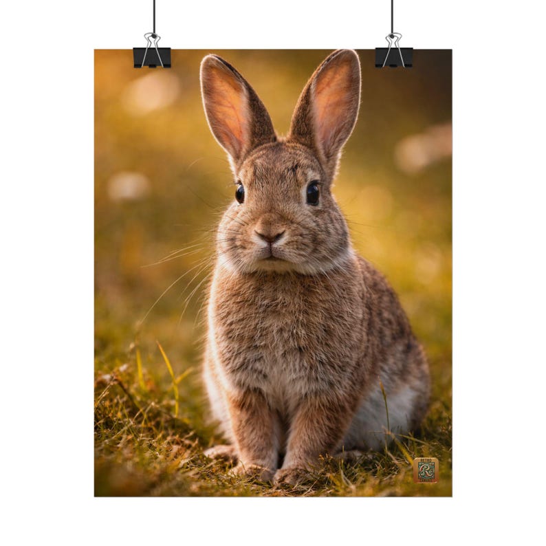 Cool Rabbit Poster Bunny Poster |rabbit Wildlife Art Print - Etsy