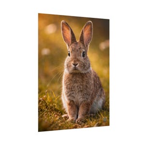 Bunny Poster |rabbit Wildlife Art Print - Etsy