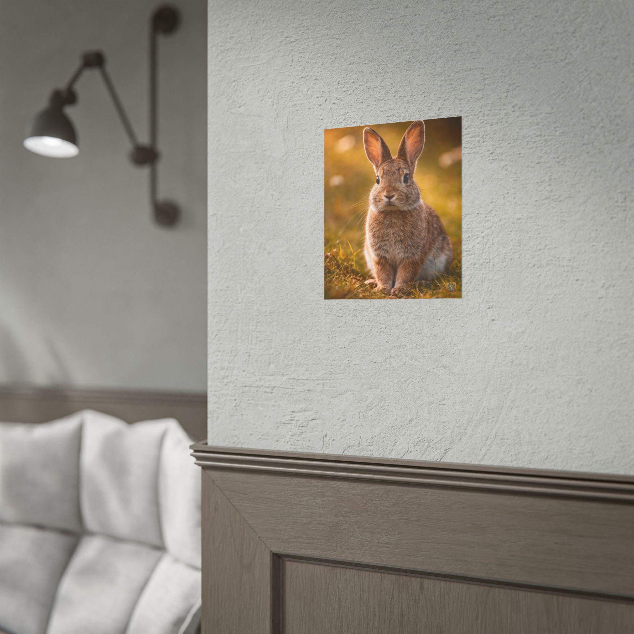 Cool Rabbit Poster Bunny Poster |rabbit Wildlife Art Print - Etsy