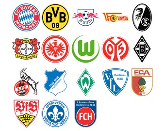 BUNDESLIGA Teams Logos - Digital Download - pdf cdr psd svg