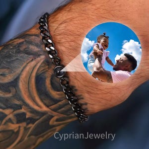 Custom Photo Projection Bracelet: Personalized Memorial Picture Gift