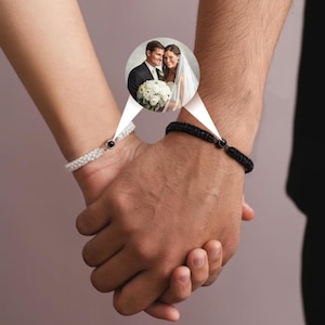 Memorial Photo Bracelet, Photo Projection Bracelet, Custom Matching Couple Bracelet, Lover Couples Gift, Picture Inside Jewelry