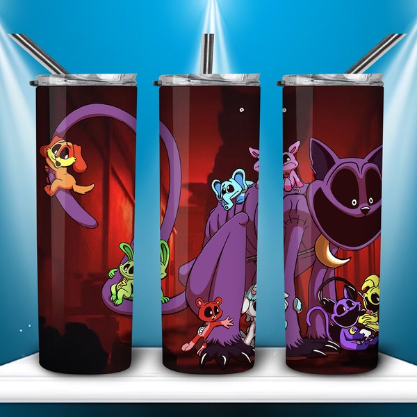 Poppy Playtime Chapter 3 Smiling Critters Catnap Skinny Tumbler 20oz File Digital Download Poppy Playtime Gifts File