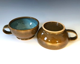 Arborose Pattern Set of 4 Tab Handled Limoges Cereal Bowls by West Wood China