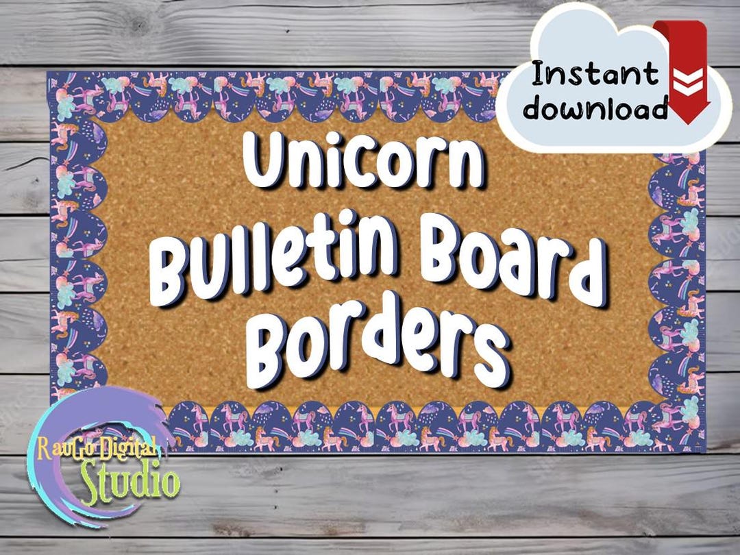 Unicorn Bulletin Board Borders | Perfect Classroom Decoration ...