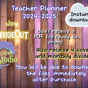 Inside-out Joy Teacher Planner 2024-2025 Digital and Printable ...