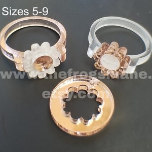 DIGITALE Datei Bundle Größen 5-9 Sunshine Sips Margarita Blumen Ring Anhänger Schmuck Laser-Schneidemaschine SVG Xcs PDF Formate Instant Download