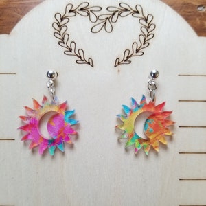 DIGITALE DATEIEN | Himmlische Ausrichtung Eclipse Ohrringe und Anhänger Set Schmuck Laser-Schneidemaschine SVG Xcs PDF Formate | Sofort Download
