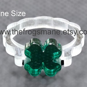 DIGITALE Datei | Einheitsgröße | Glücksbringer Schmuckset | Klee Blume Ring Anhänger Laser Schneidemaschine SVG Xcs PDF Formate | Sofort Download